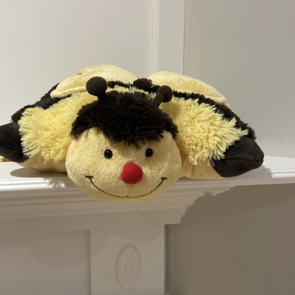 2010 Pillow Pet Pee Wees Bumbly Bumble Bee 12" Yellow & Brown Animal Plush